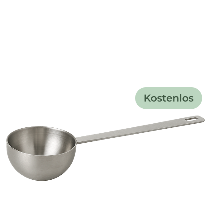 Kostenloser Sanamana Messlöffel aus Edelstahl