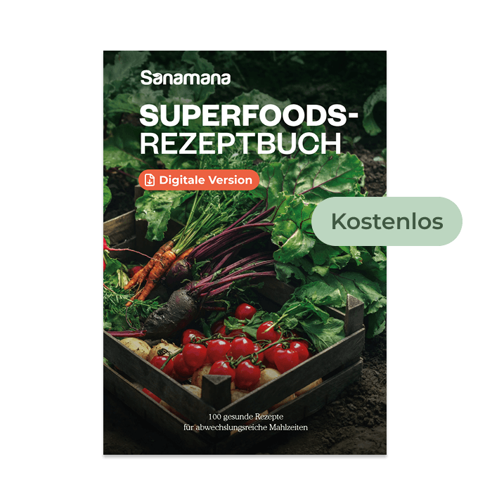 Kostenloses Sanamana Superfood Rezeptbuch in der digitalen Version