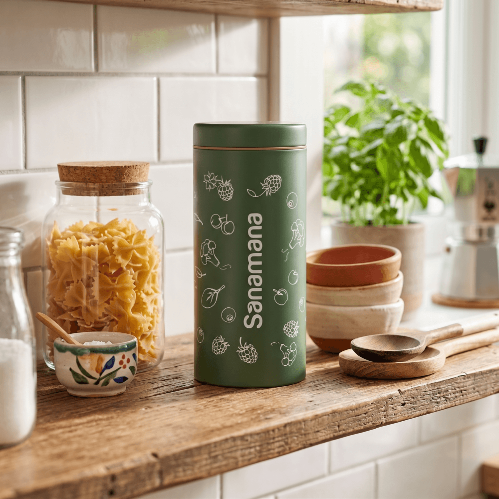 Bundle-Deal: Glas-Shaker + Dose